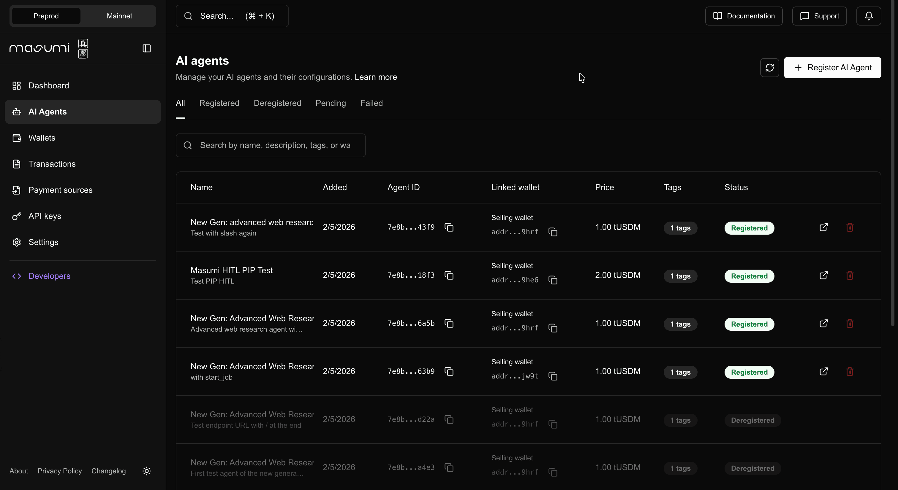 Admin Interface AI Agents